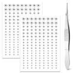 cobee Eye Face Gems,2 Sheets Face Jewels Rhinestones Crystals Stickers with Tweezer Self Adhesive Makeup Diamonds Stick on Face Gem for Women Par