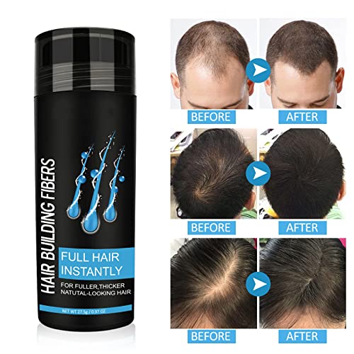 Hair Building Fibers, Professional Quality Fibre Hair Powder Spray Hair Fibres Dark Brown Hair Loss Concealer for Men and Women for Bald Spots &