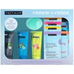 Freeman Limited Edition Renew & Relax Mask Holiday Kit, Face Masks To Soothe, Rejuvenate, and Deep Cleanse Pores, Facial Mask Variety, 12 Piece G