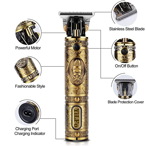 Hair Clippers Men,Beard Trimmer Men with Combs,Professional Rechargeable Precision Sharp T-Blade Grooming Kits,Electric Cordless Hair Clipper for