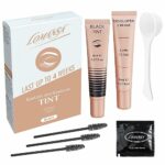 Lomansa Brow and Lash Tint, Black Eyebrow Dye and Eyelash Tint, Volume Lashes and Full Brows last up to 4 weeks, Fast & Easy Dye Starter Kit