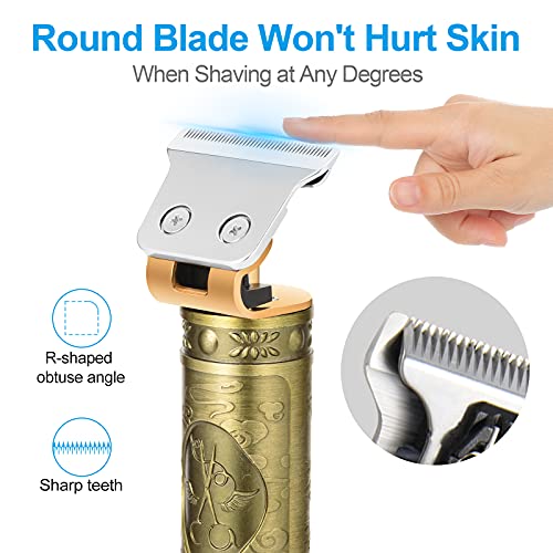 Hair Clippers Men Professional Beard Trimmer, Head Shaver Electric Cordless Rechargeable, Grooming Kit for Beard & Hair with 3 Guide Combs, Easy