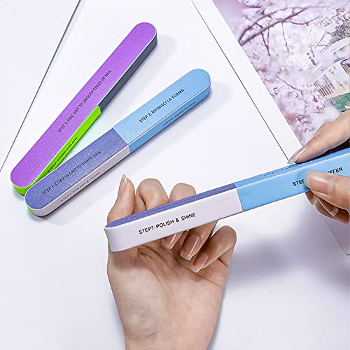 7 Pcs Nail Buffer, Nail Buffer Blocks, Nail File and Buffer Set, Nail File Set, 7 Way Nail File and Buffer Block Professional Nail Buffering File