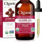 Certified Organic Moisturizing Jojoba Oil 120ml | 100% Pure Natural Cold Pressed Unrefined, Hexane Free Carrier Oil | for Hair Face & Nails | Cli