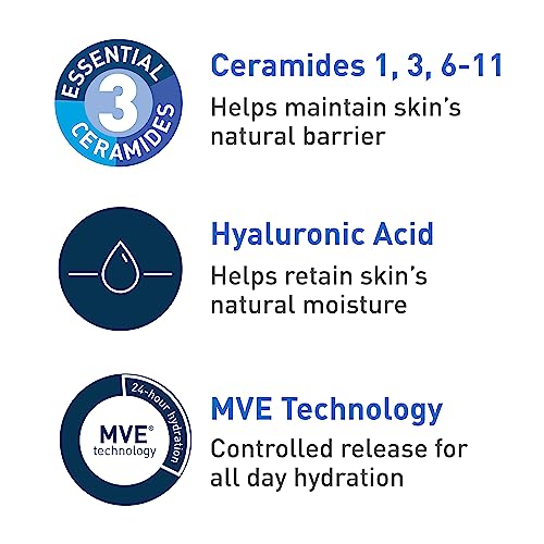 CeraVe Hydrating Facial Cleanser 16 oz for Daily Face Washing, Dry to Normal Skin (16)