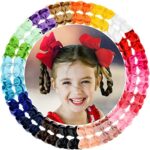 40Pieces Girls Hair Bows Ribbon Bows Craft Bows Big 4.5 Inch Bows Alligator Clips Hair Accessories for Infant Toddlers Little Girls 20 Colors in