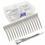 JOYOYO 40 Pcs Duck Bill Hair Clips Hair Sectioning Clips Hairdressing Clips Pin Curl Clips with Holes, 3.5 Inch Professional Sectioning Clips for