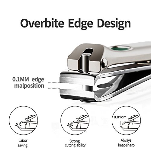 Nail Clippers,Fingernail and Toenail Cutters, Sharp and Durable Nail Cutter,Made of Medical Grade Stainless Steel,Nail Clipper Gift for Men and W