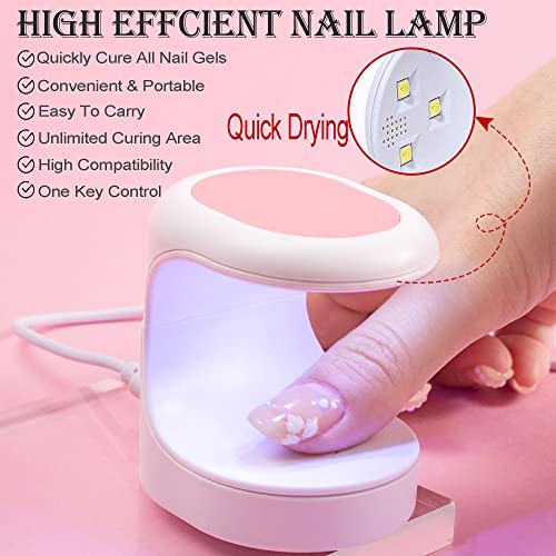 Chennyfun Nail Tips and Glue Gel Kit, Clear Coffin Nail Tips, 500Pcs Acrylic Fake Nails Tips Ballerina False Nails Easy Nail Extension Set with U