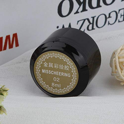 Nail Painted Gel, 8ml Nail Gel Polish, Metallic Nail Art UV Varnish Lacquer, Manicure Gel for Drawing Lines and Color Painting, UV Gel for Home D