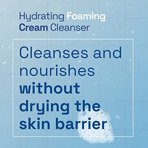 Cetaphil Hydrating Foaming Cream Cleanser, 236ml, Face Wash with Niacinamide for Normal, Dry or Sensitive Skin, Vegan-Friendly