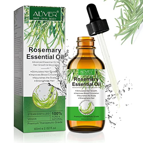 Rosemary Essential Oil for Hair Growth & Skin Care, Improve Hair Loss and Nourishes Scalp for Men and Women, Rosemary Oil for Hair Growth, Hair G