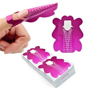 100pcs Pro Square Nail Form French Acrylic UV Gel Tips Extension Sticker Builder Form Guide Stencil Manicure Tools HJ-NTF051