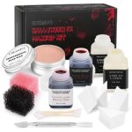 CHASPA Halloween Liquid Latex Special Effects SFX makeup kit for Fake Scar Wound Makeup - Scar Wax + 2 Btl Liquid Latex + 2 Btl Fake Blood + Spat
