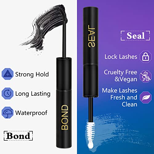 Lash Bond and Seal Lash Glue Cluster Lashes Glue Bond and Seal Eyelash Glue for DIY Eyelash Extension Strong Hold 48 Hours Cluster Lash Glue 10ml