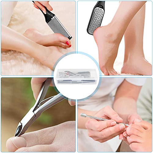 Professional Pedicure Kit, Gobesty Stainless Steel Foot File Pedicure and Manicure Set Pedicure Nail Clipper Hard Skin Remover Foot Care Kit for