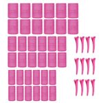 KEYRI 48PCS Hair Rollers Set Hair Rollers with Clips Self Grip Jumbo Hair Roller No Heat Heatless Hair Rollers for Long Medium Short Hair Styling