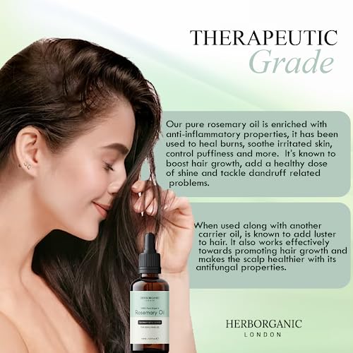 Rosemary Oil - 100ml - Rosemary Oil for Hair Growth & Skin Care - For Dandruff and Scalp Stimulation - Hair Strength, Thickness & Aromatherapy Be