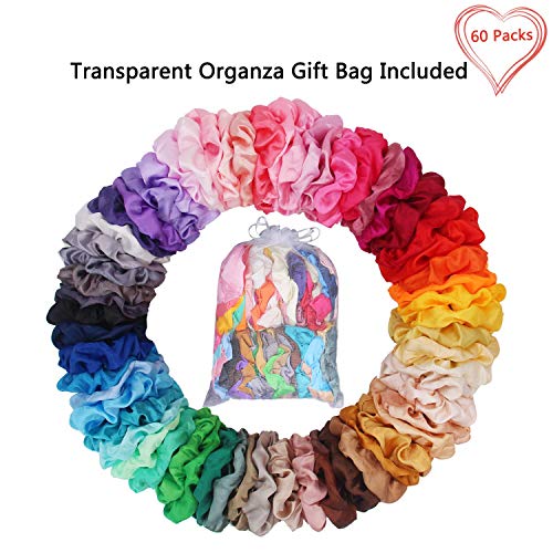 BeeVines Satin Silk Scrunchies for Hair, Silky Curly Hair Accessories for Women, Hair Ties Ropes for Teens, Scrunchies Pack Girl’s Birthday Thank