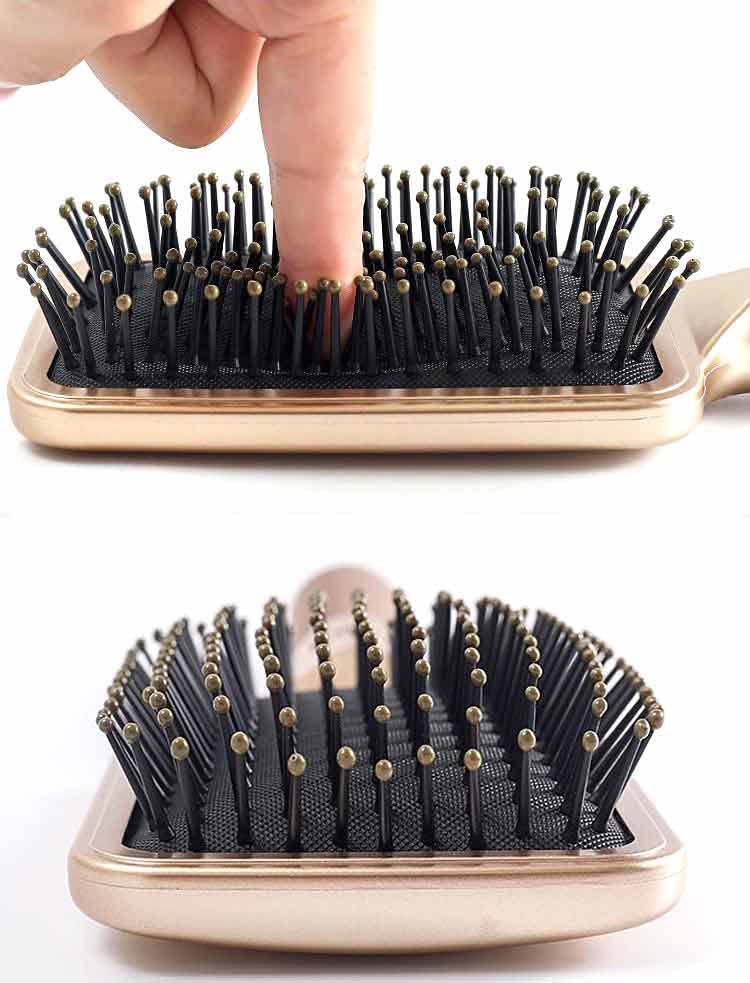 Hair Brush, Detangle Hair Brush Women, Paddle Hair Brush for Thick Hair, Tangle Free Hair Brush Men Gold