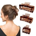 Kavya Hair Clips for Women Thick Thin Curly Straight Long Hair, Non-Slip Square Large Hair Claw Clips, Strong Hold Medium Hair Grippers, Hair Cli