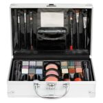 The Color Workshop - Bon Voyage Makeup Set - Fashion Train Case with Complete Professional Makeup Kit for Eyes, Face, Nails and Lips - Makeup Gif