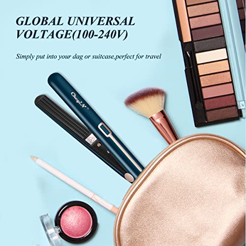 CkeyiN Hair Crimping Iron, Mini Crimper Iron for Fluffy Hairstyle, Corn, Perm, Waves, Curls, Anti Static Crimping Hair Iron Adjust Temperature fo