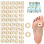 MYMULIKE 90 Pcs Corn Cushions, Soft Latex Foam Self Adhesive Callus Pads Corn Pad Anti Friction Reduce Foot and Heel Pain for Toe Callus Anti-Sli