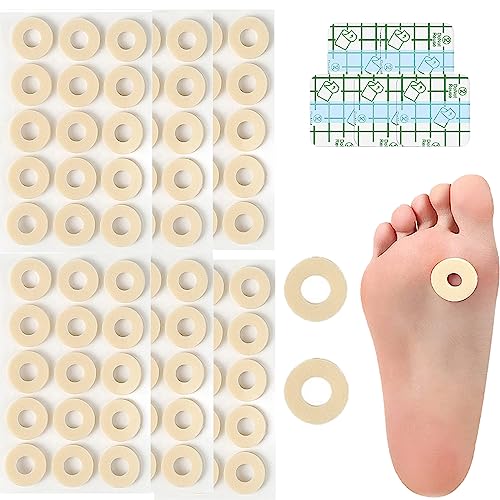 MYMULIKE 90 Pcs Corn Cushions, Soft Latex Foam Self Adhesive Callus Pads Corn Pad Anti Friction Reduce Foot and Heel Pain for Toe Callus Anti-Sli