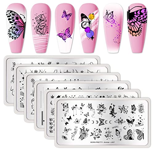 Born Pretty Nail Stamping Polish Spring Summer Fingernail Stamp Polish Set Manicure Print Nail Polish for Stamping Plates 12 Colors Bulk Nail Pol