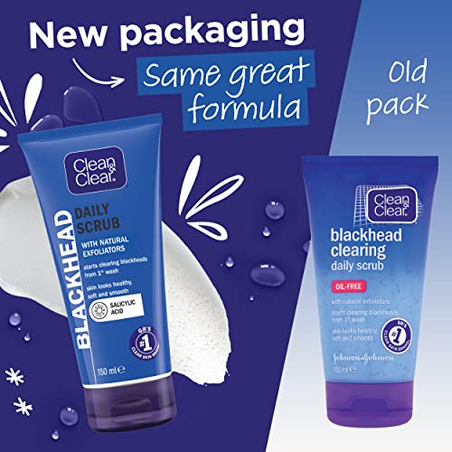 Clean and Clear Blackhead Clearing Daily Scrub, 150 ml