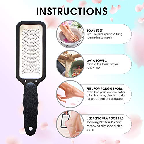 PediCura Professional Foot Files for Hard Skin – The Original Feet Hard Skin Remover Foot Scrub for Super Soft and Smooth Feet - Pedicure Sets fo