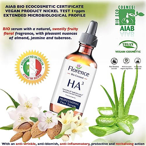 Big 2.11. Organic Triple Hyaluronic Acid Serum for Face. Vitamin C Serum Anti-Aging Vegan for Brightening Plump and Smooth Complexion. Hydrating