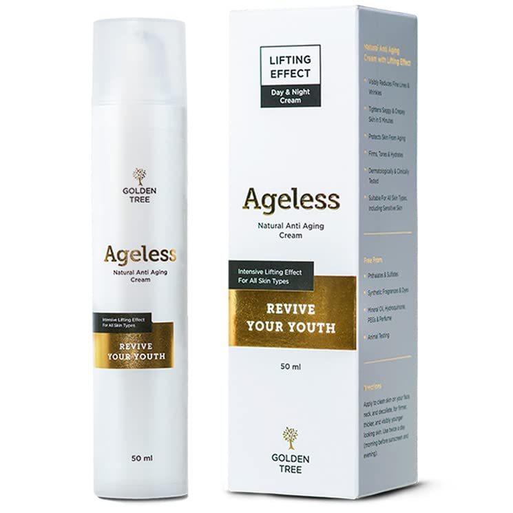 Golden Tree Ageless Anti-Wrinkle Face Cream - Anti-Aging Day and Night Face Cream - Skincare Formula Raises Collagen & Elastin Levels - Improves