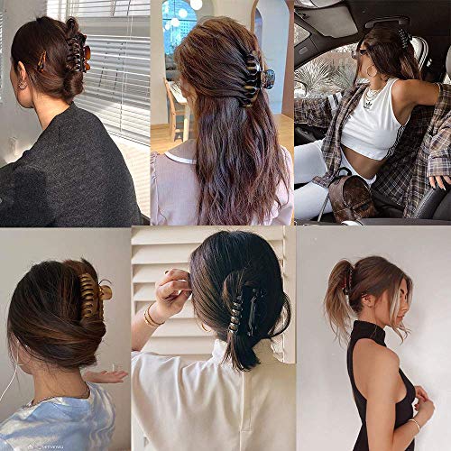 Large Hair Claw Clips Plastic Hair Jaw Clamp Non-Slip Strong Hold Fashion Headwear Hair Clips Claw Hair Claw Clips for Thick Hair for Women Girls