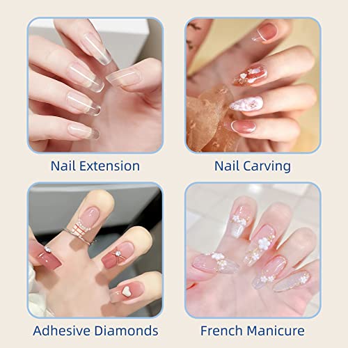 LIONVISON Acrylic Nail Kit - White Pink Nude - Acrylic Powder French Nail Art Set, No UV/LED Needed for Acrylic Extension Manicure Kit, Easy to D