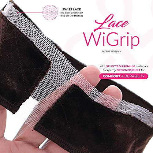 Milano Collection Lace WiGrip, 2-In-1 Wig Grip Band & Wig Cap for Lace Wigs and Frontals, Reinforced Swiss Lace, Chocolate Brown