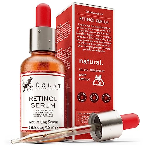 Pure Retinol Serum for Face & Neck (2.5%) - Vitamin A Anti-Aging/Wrinkle/Acne Skin Resurfacing Retinol Serum - Pro Moisturizing & Brightening Pre