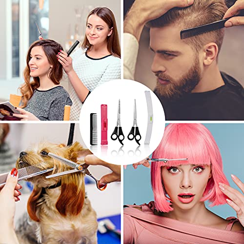 Pinenuts 5 PCS Home Hair Cutting Tool Home Trimmer Styling Kits for Layers Bangs Trims Split Ends Professional Shears Hair Cutting Scissor