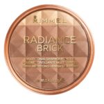 Rimmel London Radiance Shimmer Brick Pressed Bronzer, Light-As-Air Contouring Formula, 002 Medium, 12 g