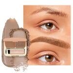 Oulac Light Brown Eyebrow (Powder + Gel) Kit Makeup, 2 Colours Fills & Contours Brows with Brush, Mirror, Waterproof Eye Brow Pomade, Blonde Hair