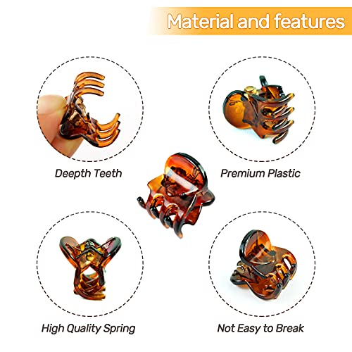 Hanyousheng Mini Claw Clips, 30pcs Mini Hair Claws, Small Hair Claw Clips, Non slip Hair Clip, Mini Hair Clips for Girls and Women with Storage B