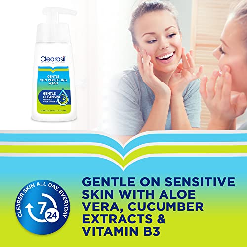 Clearasil Daily Clear Skin Perfecting Gel Wash Sensitive (Pack of 3 x 150 ml)