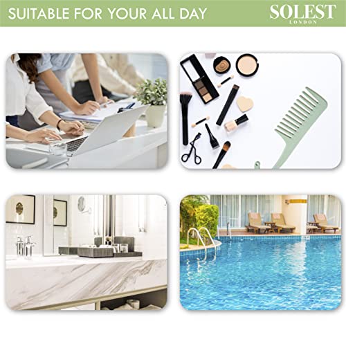 Shower Comb with Hanging - Detangler Wide Tooth Comb - Wide Tooth Hanging Comb Set of 3 - Large Wet Comb with Hook - 3 Colour Antistatic Detangli