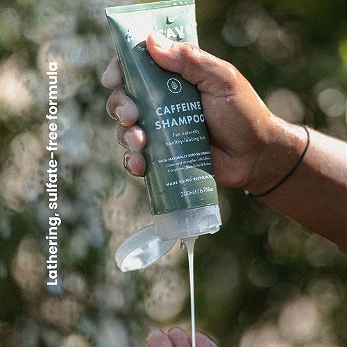 ManCave Caffeine Shampoo 200ml for Men, Support and Encourage Healthy Hair Growth with Caffeine, Panthenol and Vitamin E, Natural Formulation, Su