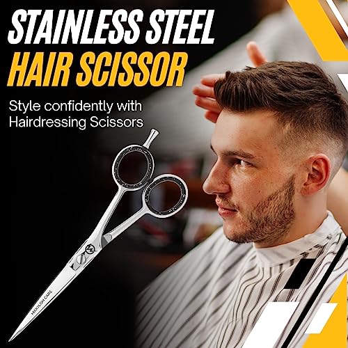 Maxyloncare Hairdressing Scissors for Professional Hairdressers 6 inch Stainless Steel Hair Cutting Shears for Salon Barbers Men Women