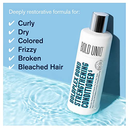 BoldPlex 5 Bond Strengthening Protein Conditioner for Dry Damaged hair - Hydrating Formula for Curly, Dry, Coloured, Frizzy, Broken or Bleached H