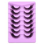 ALICE Eyelashes Fox Eye Lashes Mink Faux Fluffy Natural False Wispy Cat Pack Fake 7 Pairs