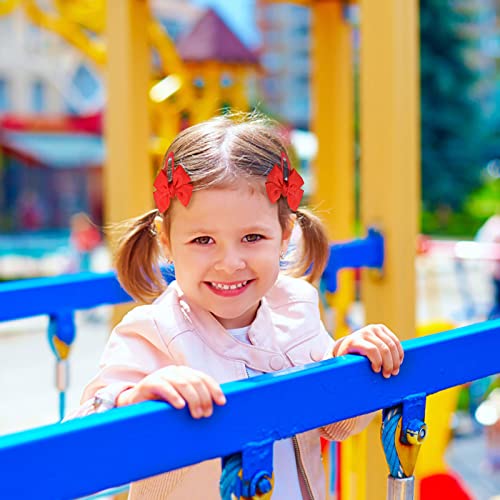 Bekecidi 23 PCS Girls School Hair Accessories Red Bow Hair Clips Elastic Hair Bands Bow Headband Ribbon Hair Barrettes Hair Accessories for Toddl