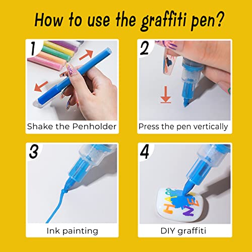 12 Colors 3d Nail Art Pens Set, Quick-Dry Nail Graffiti Painting, Gel Nail Art Pens for DIY Nails Art Design Adorn Manicure Tools for Women Girls